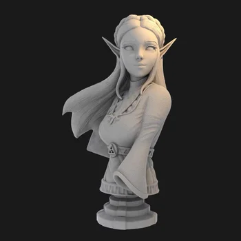 1/10 Princesa Zelda do busto GK branco modelo de impressão 3D resina modelo Figura