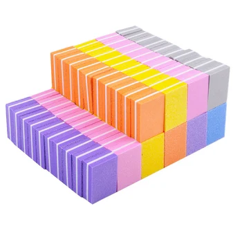 10-30Pcs Prego Buffers de Arquivo de Mini lixa de Unha Blocos Multi-cores Esponja Unha polonês Lixar Faixa de protecção de Polimento de Ferramentas de Manicure