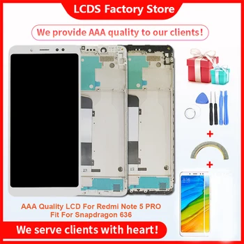 10-Toque de Qualidade AAA LCD Para Xiaomi Redmi Nota 5 Pro LCD Com Moldura de Tela Para a Redmi Nota 5 LCD Snapdragon 636