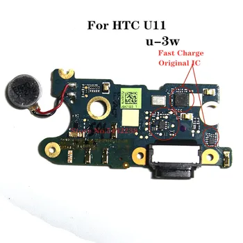100% Original Porta USB de Carregamento Doca MIC, cabo do Cabo flexível Para o HTC S11 U-3W USB Plug do Carregador da Placa Com Microfone Conector Vibrador