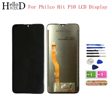 100% Testado Display LCD Para o Philco Bater P10 LCDs Digitador da Tela de Toque do LCD conjunto do Visor do Painel Frontal de Vidro Sesnor Ferramentas