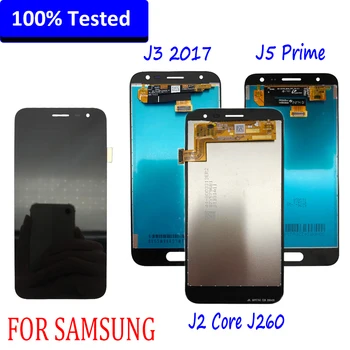 100% Testado Display LCD Para Samsung Galaxy J5 Primeiro-J2 Núcleo J260 J3 2017 J330 J330F J3 Pro Tela de Toque do LCD Sem Montagem da Armação