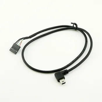 10pcs Mini USB Macho Ângulo Esquerdo para a Dupont 5 Pinos Fêmea Cabeçalho placa-Mãe Cabo de 50 cm/1,5 pés