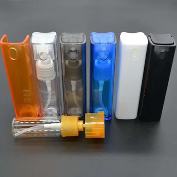 1pcs 10ML Portátil de Vidro Frasco de Spray Vazia Perfume Vaporizador Mini Teste de Tubo Quadrado de Viagem Garrafa de Vidro Forro