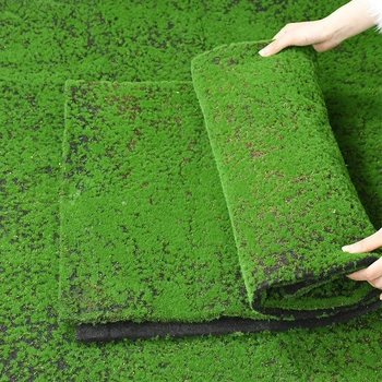 1x1m Artificial Moss Grama Falso de Relva de Tapete de Parede Plantas Verdes DIY Casa Jardim Gramado Tapete Micro Paisagem Decoração Acessórios