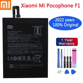2022 Anos BM4E 4000mAh Original Xiaomi Bateria Para o Xiaomi MI Pocophone F1 Autêntica Bateria do Telefone de Alta Qualidade + Free Tools