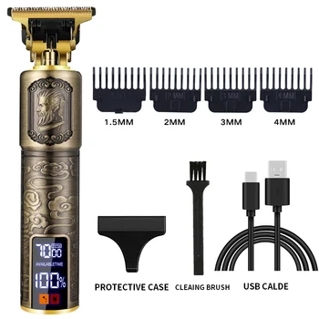 2022 Novo Cabelo Elétrico, Clipper Aparador de Pêlos Para Homens LCD Recarregável USB máquina de Barbear Eléctrica Barba do Barbeiro de Cabelo Masculino, Máquina de Corte