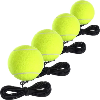4 Pedaços de Treinamento de Tênis Bola com a Seqüência de caracteres de Tênis Treinador Bolas de Auto Prática Ferramenta de Equipamentos para o Exercício