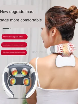 4D Pulso Magnético eléctricos Aquecidos Inteligente Pescoço Ombro Massager Alívio da Fadiga Relaxamento Cervical Infravermelho Massagem Dispositivo