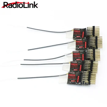 5pcs/monte RadioLink R6DS 2,4 G 6CH Receptor Para DE9 AT10 Transmissor de Apoio PPM SBUS