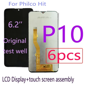 6PCS Original do LCD Para o Philco Bater P10 Tela LCD Touch screen Digitalizador Assembly Painel de Vidro Frontal Sesnor Assembleia