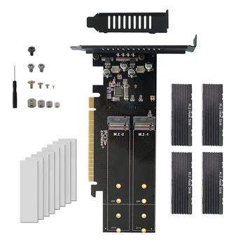 A nova norma Pcie Para M2 Adaptador de Cartão Pcie X16 4 Porta M2 NVME Tecla M SSD Conversor M. 2 PCI Express X16 Adaptador VROC Placa de Expansão
