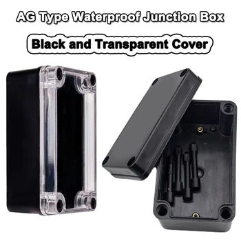 AG Tipo Black Project Caixa de Plástico ABS IP67 Impermeável, Dustproof Gabinete Elétrico de Habitação caixa do Instrumento Tampa Transparente