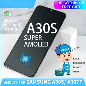 AMOLED Para Samsung Galaxy A30S Tela LCD Touch screen Digitalizador Assembly Display Para Samsung A307 A307F A307G A307YN de exibição