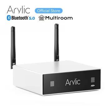 Arylic A50 Wireless+ Som Amplificador de 50W*2 Mini HiFi Bluetooth Estéreo de Áudio Amplificador Amplificador de Casa Multiroom Potência de Áudio