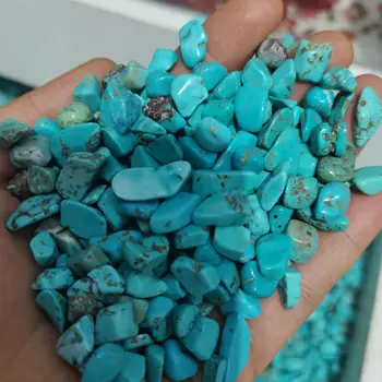 azul turquesa, cristal de cascalho de roupa cascalho, pedras de cura 100g