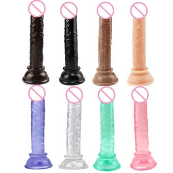Bala Erótica Realista Mini Vibrador Na Vagina Anal Plug Anal StrapOn Pênis Com Ventosa Sem Vibrador Brinquedos Para Adultos Brinquedos Sexuais Para As Mulheres