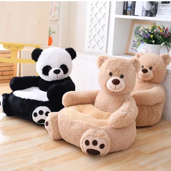 Bebê Sofá Crianças Dos Desenhos Animados Do Luxuoso Assento Do Sofá Confortável De Animais Do Panda Bebê Portátil Cadeira Sofá Presente De Aniversário Para Crianças, Decoração De Quartos