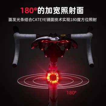 Bicicleta nova lâmpada de carregamento por USB led luz de advertência do cob equitação noite lanterna traseira andar de bicicleta acessórios