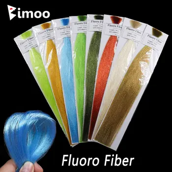 Bimoo 1Pack Fluoro Fibra Fly Subordinação Material Ultra Fino Flash Enfeites Para água Salgada Streamer Steelhead Pesca do Salmão Iscas Iscas