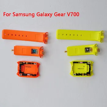 BINYEAE Novo Para Samsung Galaxy Engrenagem V700 SM-V700 caixa Traseira de Volta Caso Faixa de Relógio Com Câmera de Orifício+Pulseira de Silicone Banda