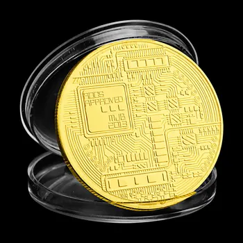 Bitcoin a Moeda de Colecionáveis Grande Presente de Bits Moeda 1PCS Criativo Lembrança Banhado a Ouro Coleção de Arte de Ouro Físico Moeda Comemorativa