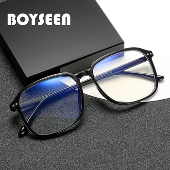 BOYSEEN 2020 novos super-quadro grande, terminou miopia óculos de moldura de espelho plano jogos de olho modelo feminino 6010