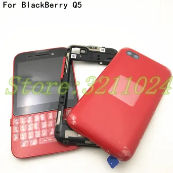 Carcaça completa Nova Para BlackBerry Q5 Nova Tela LCD Touch screen Digitizer+Moldura do painel+Teclado+Bateria Tampa de Porta