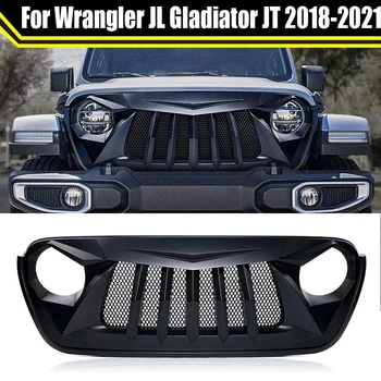 Carro Modificado Raptor Grades Para o Jeep Wrangler JL Gladiador JT 2018-2021 Frente de Corrida Grelhas Grelha Frontal de Malha pára-choques Grades Cobertura