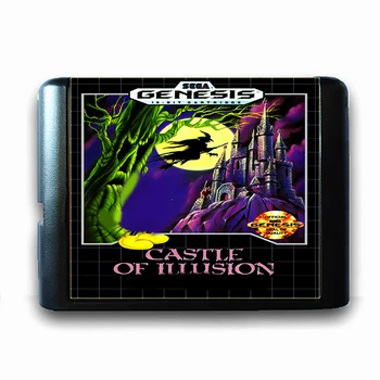Castelo de ilusão de 2 para 16 bits da Sega MD Card Game para Mega Drive Gênesis da Consola de jogos de Vídeo PAL EUA JAP