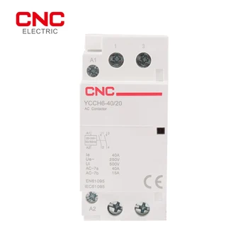 CNC YCCH6 2P 25A 40A 220V/230V 50/60HZ trilho Din Família ca contator Modular 2º 2NC ou 1NO 1NC