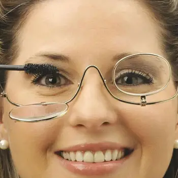 Composição do metal de óculos de Mulheres de Dobramento de Olho Tornar-se a Leitura de Óculos de Ampliação de Maquiagem Óculos de Leitura 1.5, 2.0, 2.5, 3.0, 4.0