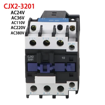 Contator CJX2-3201 32A NC 3-Fase de instalação em Trilho DIN de Energia Elétrica do Contator de 24V, 36V 110V 220V 380V