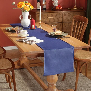 Corredor da tabela de Veludo Cor Sólida Americana Luxo Simples Tabela de Corredores de Casamento do País, para Decoração de Jantar Moderna, Têxteis Lar