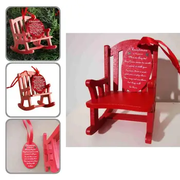 Exquisite de Alta Qualidade Mini Cadeira de Madeira Ornamento de Suspensão Bonito Cadeira de Balanço, Modelo Atraente para o Office