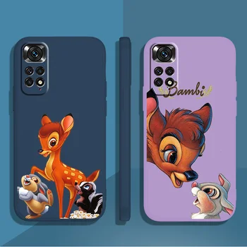 Fawn Bambi Bonito Caso De Telefone Xiaomi Redmi Nota 11 11 10 10 9 9 9T 8 8 7 5 Pro Plus Líquido de Cobertura do cabo Funda Coque Capa