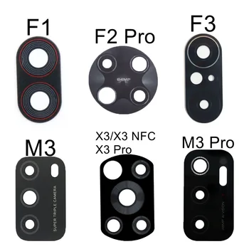 FoxFix Traseiro da Câmera Principal Lente de Vidro Para a POCO F1 F2 Pro F3 F4 GT X3 NFC M3 M4 X4 Pro 5G de Substituição Com Fita Adesiva