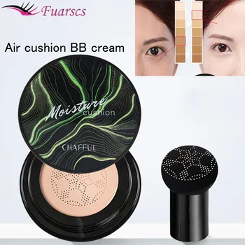 Fuarscs BB Cream Concealer, Respirável Fundação, Brilho Natural, Cosméticos, Cogumelo da Maquiagem
