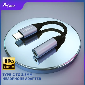 IKKO APARELHAGEM hi-fi DAC Amplificador de Fone de ouvido USB Tipo C para AUX de 3,5 mm Fone de ouvido Jack Adaptador de Áudio USB, Conversor Adaptador Para Xiaomi Samsung