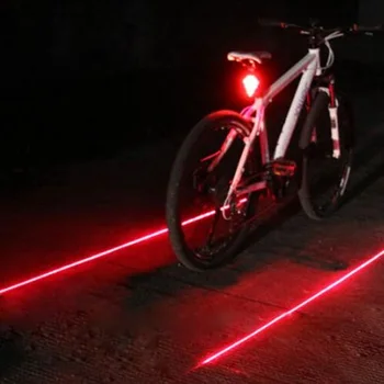 Impermeável Bicicleta de Segurança do Laser Aviso de Faróis de Bicicleta Luz Traseira de Ciclismo de Estrada de Montanha MTB Noite Lâmpada de Cauda Acessórios da Bicicleta