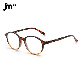 JM Vintage Rodada Óculos de Leitura Mulheres Demi Mola Dobradiça de Óculos para o Leitor Homens Mulheres