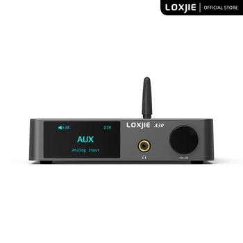 LOXJIE A30 ambiente de Trabalho Estéreo Amplificador de Potência de Áudio & Amp de Fone de ouvido Suporte APTX Bluetooth 5.0 ESS DAC Chip Com Controle Remoto
