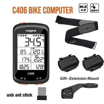 Magene C406 Computador de Bicicleta com GPS de Bicicleta de Velocidade Sensor de Cadência de Bicicleta Computador ANT+ Bluetooth Bicicleta Velocímetro de Bicicleta Acessórios