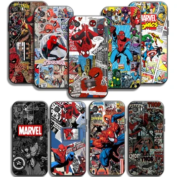 Marvel homem-Aranha Homem de Ferro Casos de Telefone Para Xiaomi Redmi Nota 10 10 Pro 10S 10 5G TPU Macio Funda Tampa Traseira Coque
