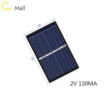 Mini Poli Painel Solar 2V 130MA para Mini painel solar de carregamento e a geração de energia elétrica 58*38MM