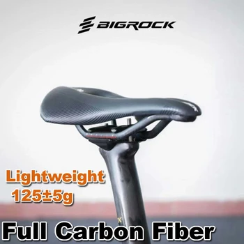 MTB bigrock Completo de Fibra de Carbono, Selim Ultra leve de Alto desempenho Abrir sela SuperFlow MTB corrida de Estrada de Bicicleta sela 125g