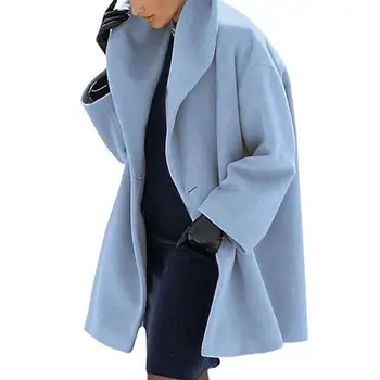 Mulheres De Outono Inverno Xale Colar De Botões Quente Jaqueta Com Capuz De Pêlo Longo Outerwear
