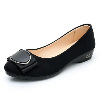 Mulheres Flats, sapatilhas de Ballet de Trabalho do Escritório de Sapatos de Mulheres FlatsOversize Sapatos de Barco Pano Doce Sapatos de Mulheres Grávidas Sapatos Flats