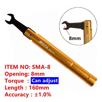 Mxita SMA chave de torque RF conector de abertura de 8 mm electrommunication Coaxial Adaptador conversor Direto retábulo de chave