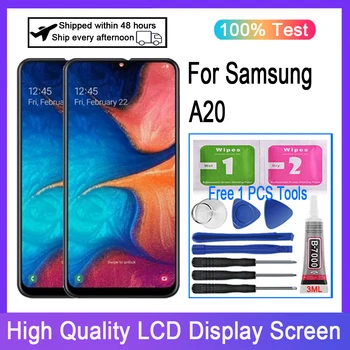OLED Para Samsung Galaxy A20 A205 SM-A205F A205FN Tela LCD Touch screen Digitalizador Substituição